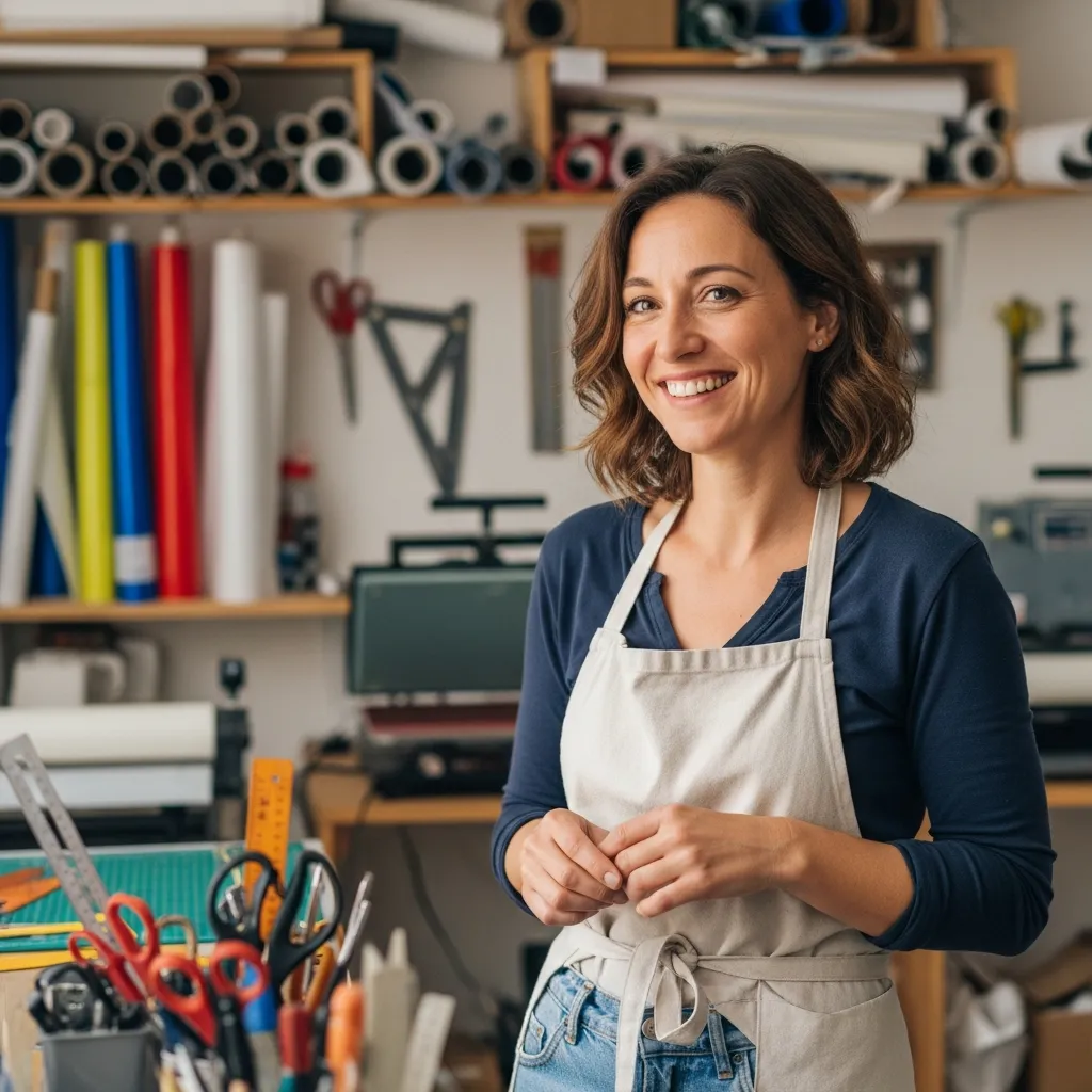 La fondatrice dans son atelier