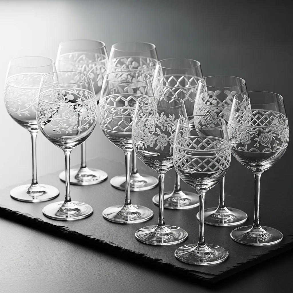 Gravure laser sur verre et miroir — vue 1