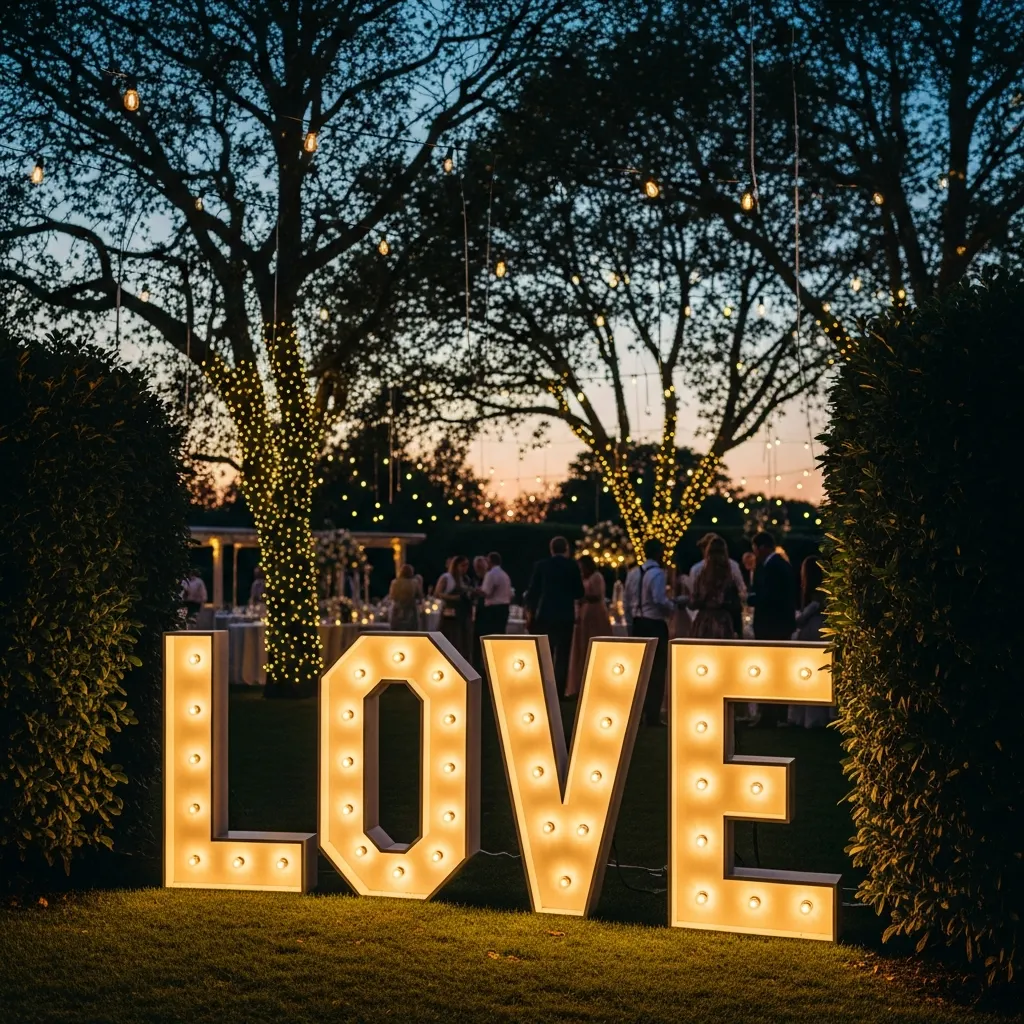 Lettres XL lumineuses pour mariages — vue 1