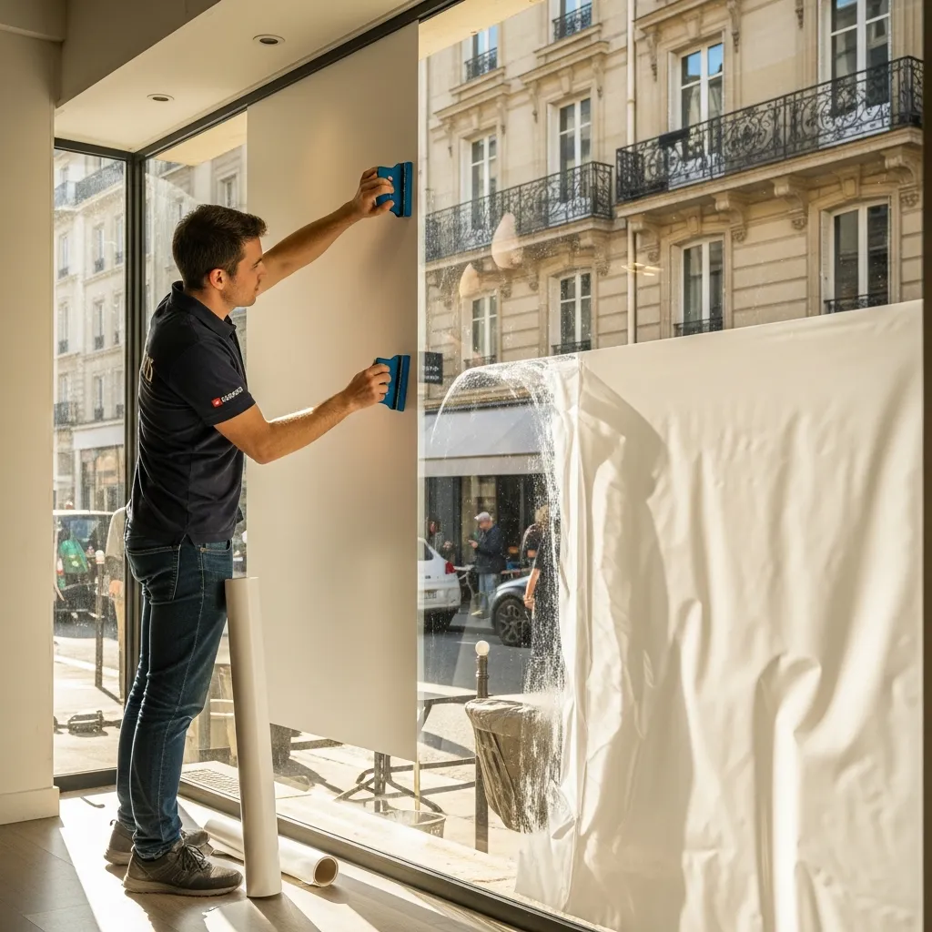 Vitrophanie et signalétique véhicule — vue 1