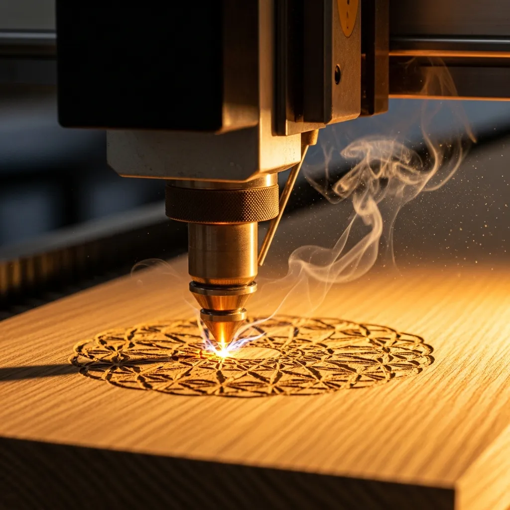 Gravure laser sur bois