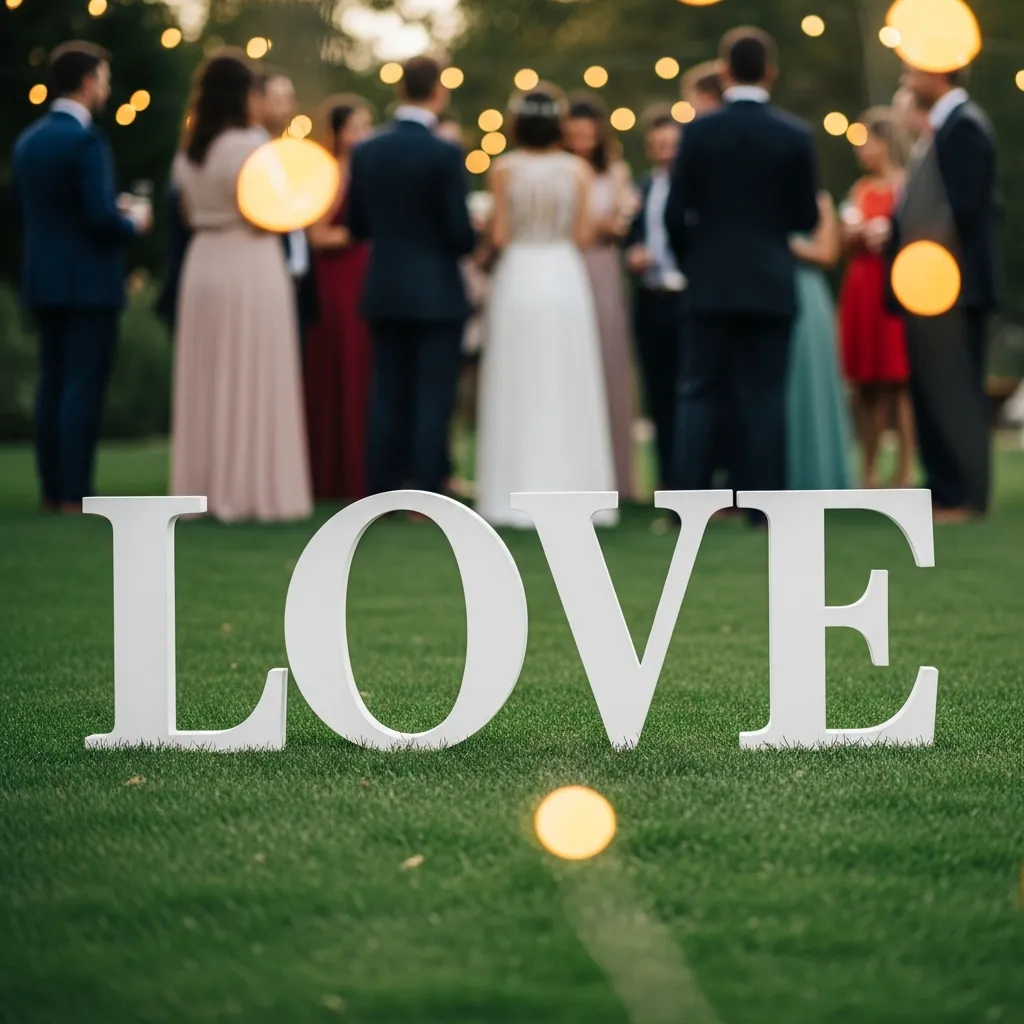 Lettres XL lumineuses pour mariages